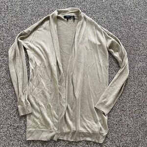 Theory Linen Beige Lightweight Cardigan Sweater S